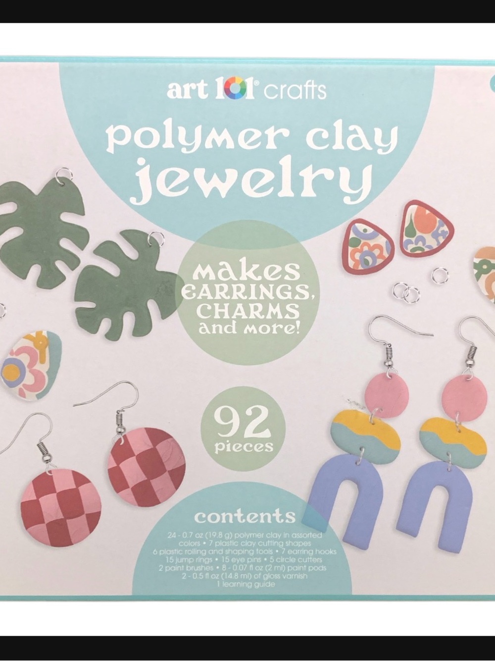 art101 Crafts Polymer Clay Earrings Kit - Pastel Multi-Color